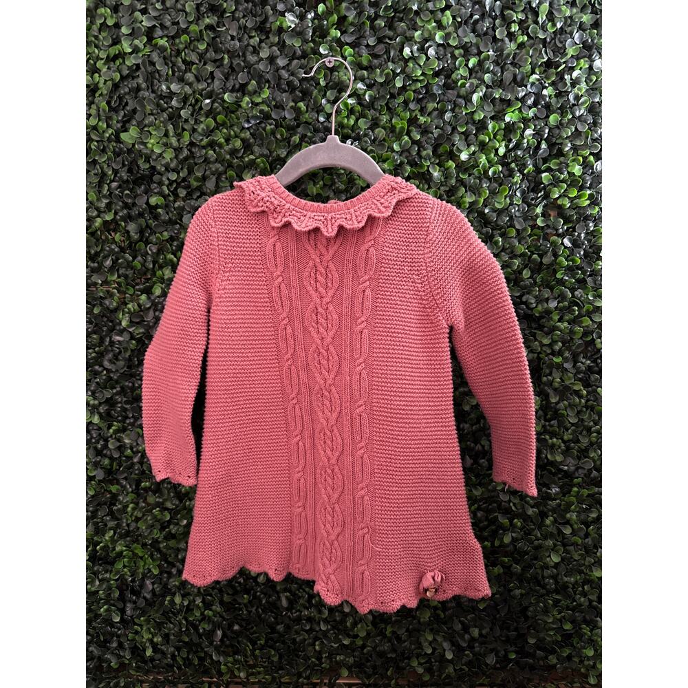 Rachel Zoe, Baby Girl Knit Dress, Soft, Includes Hat Size 6-9 Months
